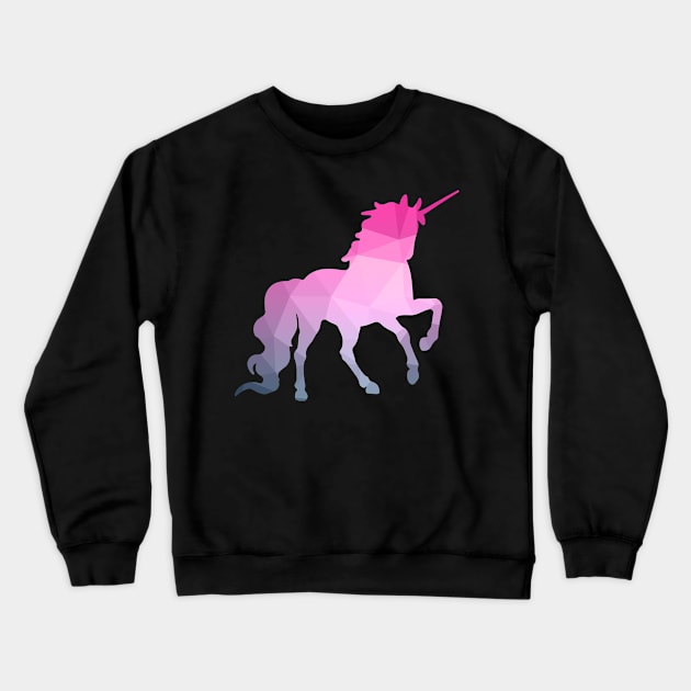 Abstract Unicorn Pink Crewneck Sweatshirt by Shawnsonart